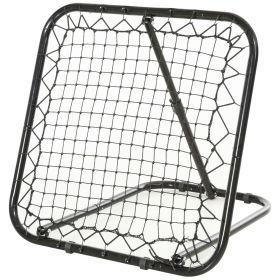 Adjustable Soccer Rebounder Portable Training Goal for Football Baseball Basketball Black