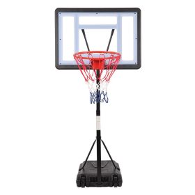 [Same Model Code: 13290080]HY-B064S Portable Movable Swimming Pool PVC Transparent Backboard Basketball Stand (Basket Adjustment Height 1.15m-1.3