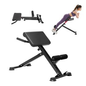 Roman Chair Hyperextension Bench, 250 lbs Adjustable & Foldable Extension Machine, Multi-Function Exercise Equipment for Glute, Hamstring, Back