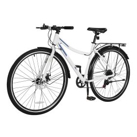 Hybrid Bike, Lightweight Aluminum Frame Bike, 700c Wheel Men and Women Hybrid Bicycle