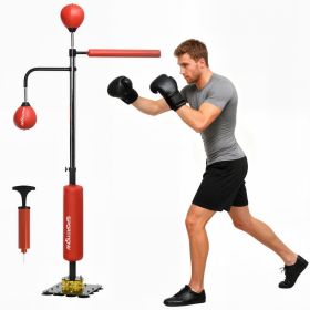 4.6-6.7 Speed Bag Boxing Bag Stand, Reflex Bag Boxing Training Equipment, Speed Punching Bag, Red (Option: Black, Red-1000x350x180 mm)